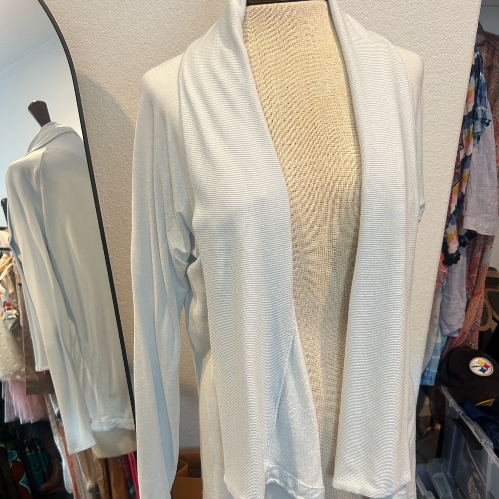 Athleta light baby blue sweatshirt cardigan